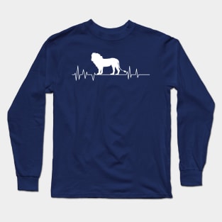 lion heartbeat lover,lion animal in wildlife Long Sleeve T-Shirt